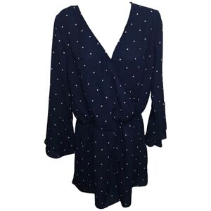 NWT H&M Polka Dot Ruffled Long Sleeve Romper